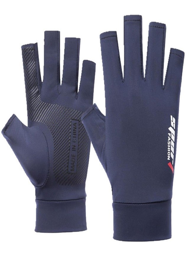 CaySep Men UV Protection Fishing Gloves Summer Outdoor Non Slip Fingerless Gloves for Hiking Driving Cycling Gloves - Image 1